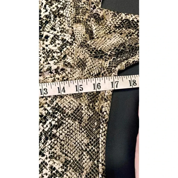 NWT Dana Buchman Womens Multi-Color Animal Print 3/4 Sleeve Midi Dress Size XS - Picture 10 of 13